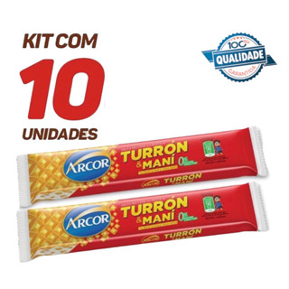 Kit com 10x Torrone Turron Y Mani Arcor 25g Qualidade