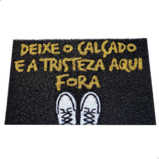 Tapete Capacho porta Limpe Sim 60x40 Deixe O Calcado...aqui Fora Decorativo Casa lar apartamento porta entrada vinil em Oferta na Shopee