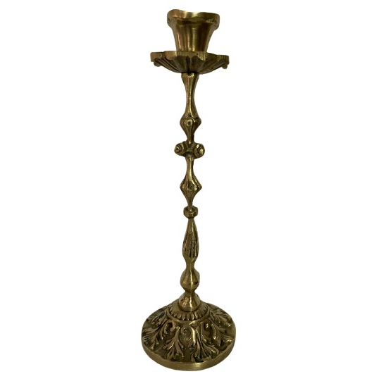 Castiçal Uma Vela Bronze Decoração Amor Promessas Lar Lindo