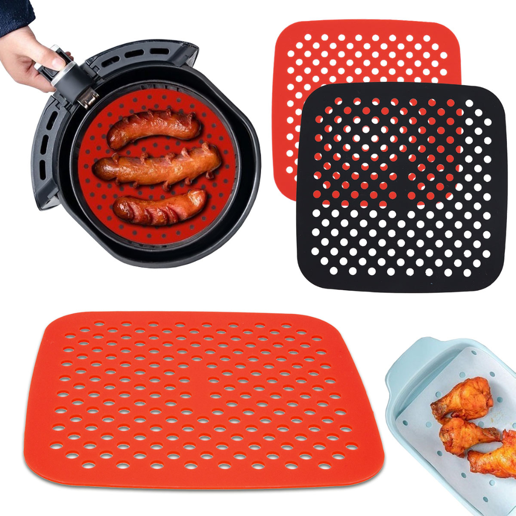 Tapete Airfryer Silicone Culinário Antiaderente Protetor Forno Fritadeira Elétrica Universal