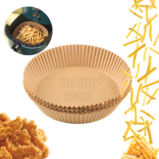 Forro De Papel Air Fryer Fritadeira Descartável Com 50 Un