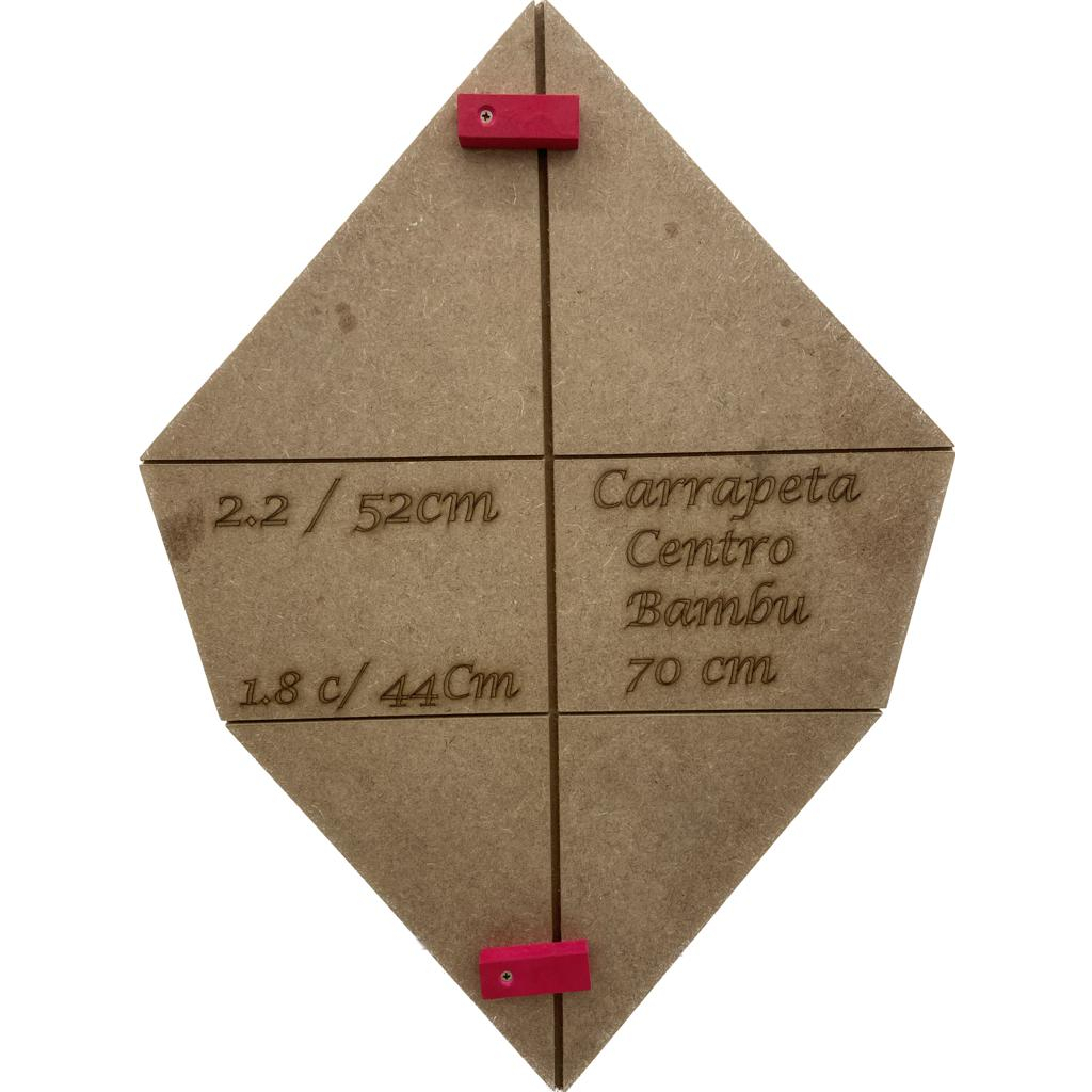 Gabarito De Madeira Para Confecção De Pipa Carrapeta 70 Cm