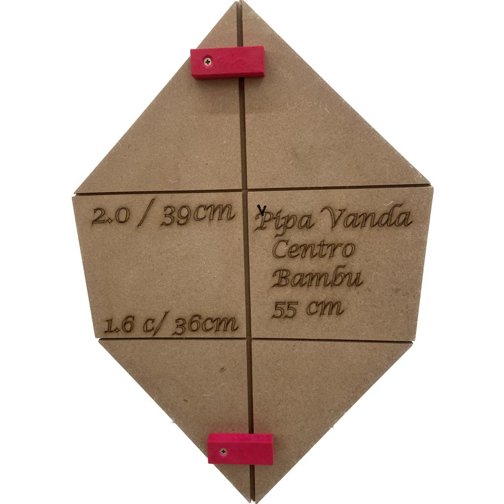 Gabarito De Madeira Para Confecção De Pipa Vanda 55 Cm em Oferta na Shopee