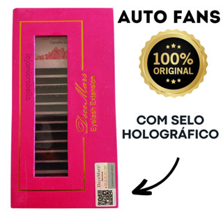 Cílios  Auto Fan Camélia Decemars Original Com Selo Auto Fans Alongamento Extensão De Cilios Volume Russo Fio A Fio Mega Fans Maquiagem.