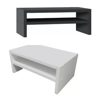 Base Apoio Mdf Suporte Para Monitor Ergonomico  Preto Branco em Oferta na Shopee