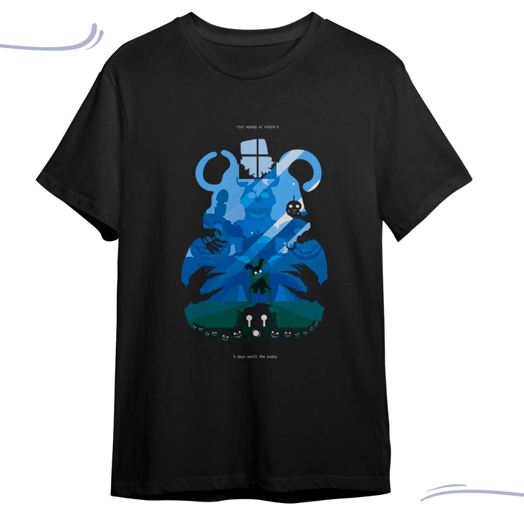 Camiseta Basica Camisa Fnaf Jogo Horror Five Nights At Freddy's Escolha Sua Estampa Unissex 100% Algodão
