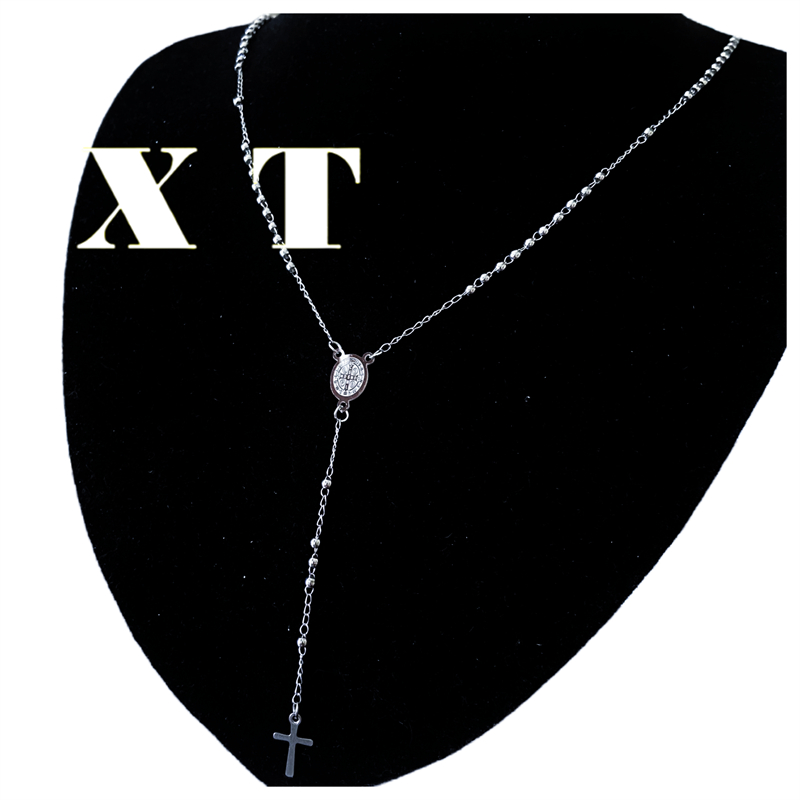 Colar Fina de Terços Corrente Aço inoxidável São Bento Dourado e Prata 316L em Oferta na Shopee