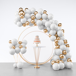 Kit 75 Balões Branco Tamanho 7 + Dourado Metalizado Número 5 Polegadas - Decoração Para Ano Novo em Oferta na Shopee