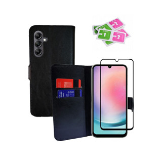 Capa Capinha Carteira Samsung Galaxy A24 4G + Película De Vidro 3D