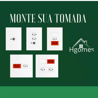 TOMADA SIMPLES ,TOMADA DUPLA INTERRUPTORES PARALELO\SIMPLES PLACA CEGA LINHA MODULAR LISSE APOIO em Oferta na Shopee