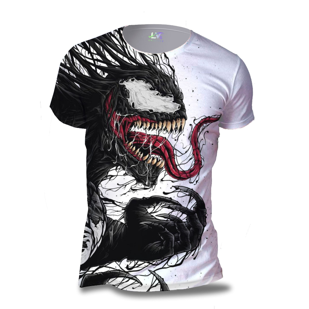 Camiseta Masculina Camisa Feminina Venom Filme Personalizada Estampa Total VNM01