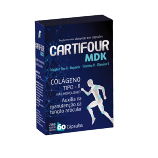 Cartifour Mdk Colágeno Tipo 2 40mg UC-II + Vitaminas D, Vitamina K e Magnésio - 60 Caps