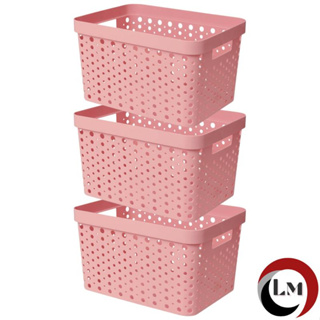 Kit 03 Caixas Cesto Organizador S/ Tampa 17 Litros em Oferta na Shopee