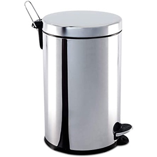 Lixeira Inox 12 Litros Pedal Cesto Balde Interno Removível Aço Inox