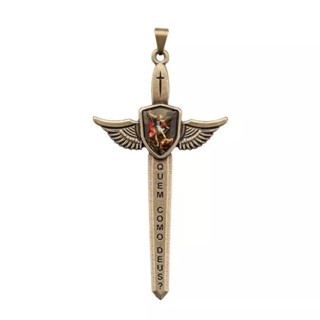 Espada de São Miguel Arcanjo Pingente com Folheto em Oferta na Shopee