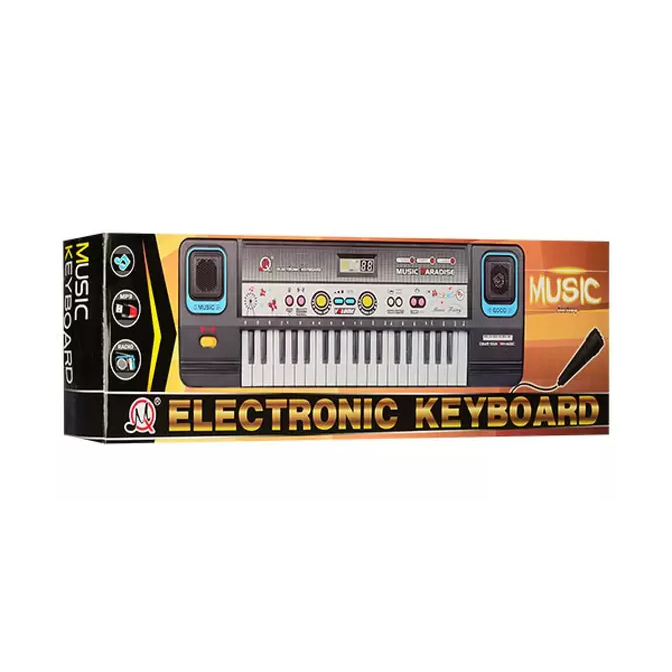 Teclado Piano Musical Infantil C/ Fonte Microfone Karaokê