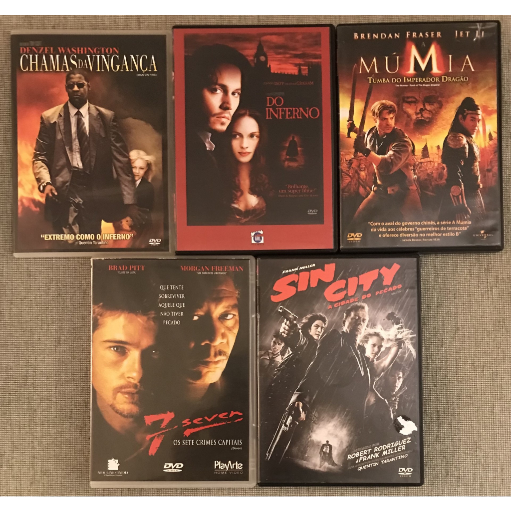 Lote DVDs Ação Sin City + Múmia 3 + Do Inferno