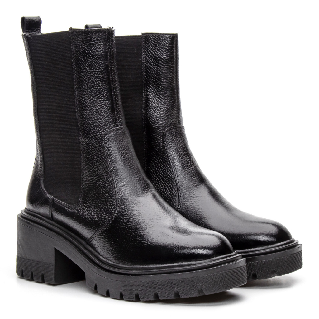 Bota Chelsea Feminina Couro: Onde Comprar | BuscaProdutos