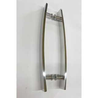 Puxador Barra chata curvo 30cm X 20cm entre furos Alumínio