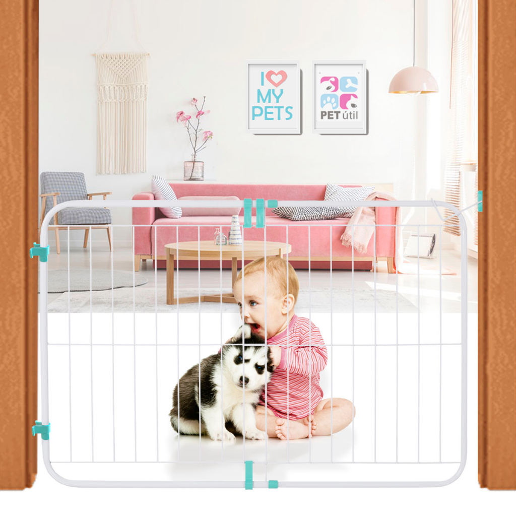 Grade Portão Expansivo 70 a 115 Cm Proteção Criança Cão Pet