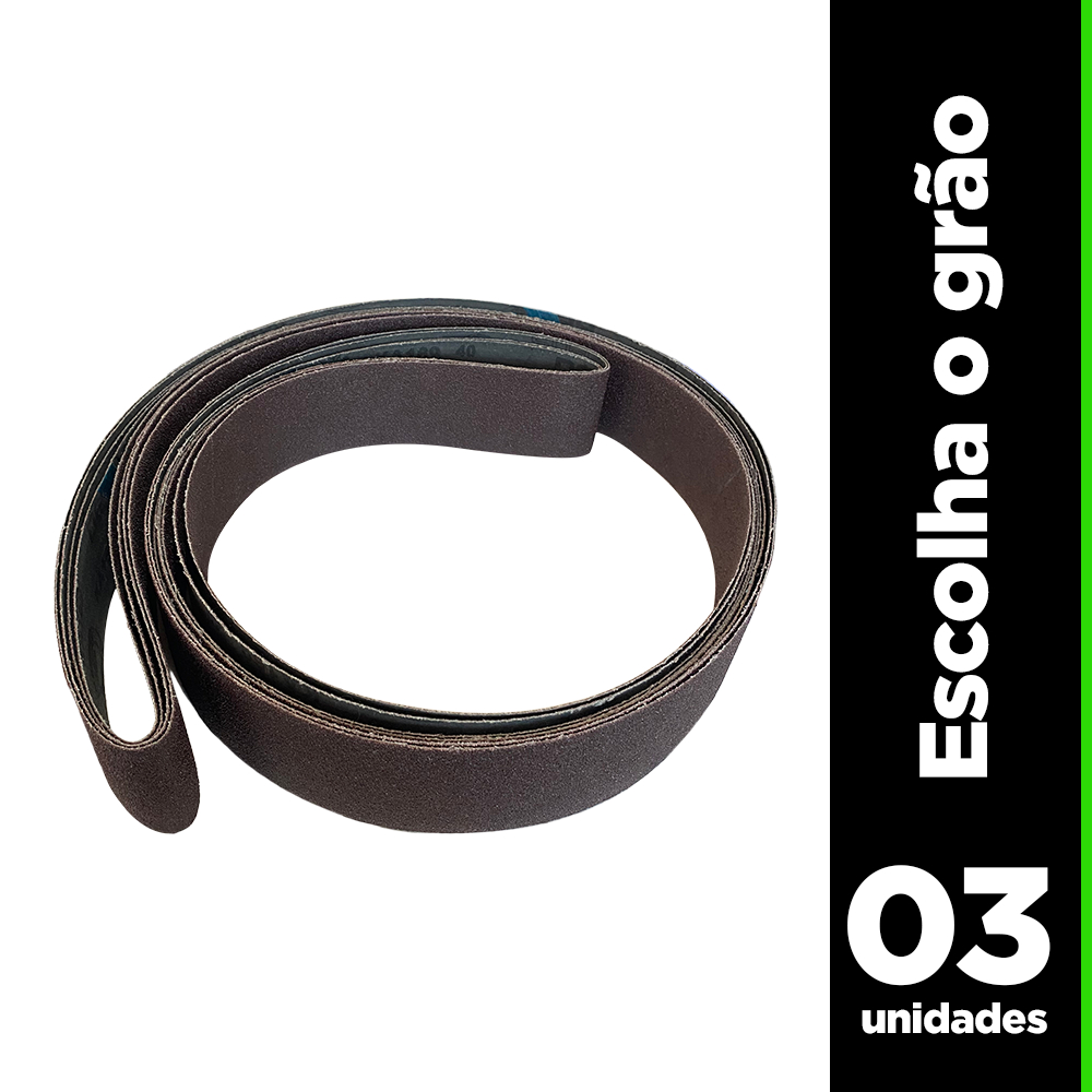 Cinta de Lixa 1500x50 KIT com 3 peças - Cinta de Lixa 1500x50 Óxido Alumínio - Cinta Lixa Para Cutelaria