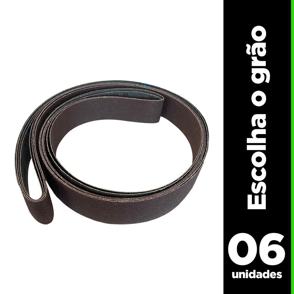 Cinta de Lixa 1500x50 KIT com 6 peças - Cinta de Lixa 1500x50 Óxido Alumínio - Cinta Lixa Para Cutelaria