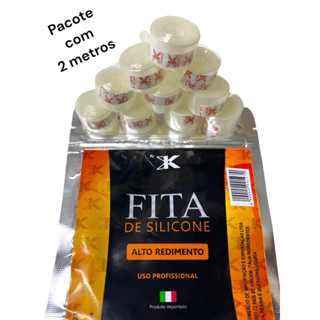 Fita De Silicone K Para Aplicação De Mega Hair Método Invisível 2 Metros - Uso Profissional