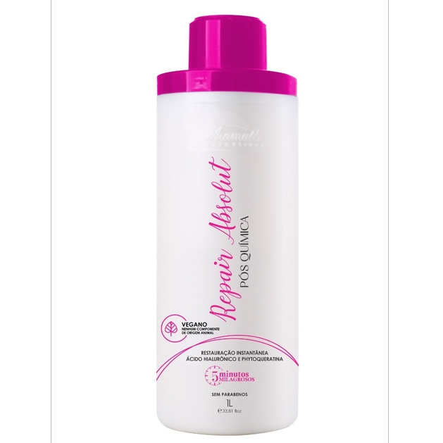Máscara Hid Pós Quimica Repair Absolut Aramath 1 Lt Restauração Instantânea (Nova Embalagem)