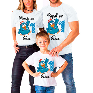 Camiseta galinha pintadinha PERSONALIZADA  3 PÇS (LEIA A DESCRIÇÃO) em Oferta na Shopee