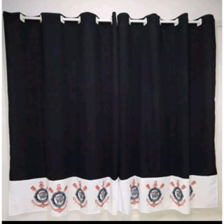 CORTINA PERSONALIZADA JANELA PARA QUARTO SALA TEMA CORINTHIANS 2X1,40