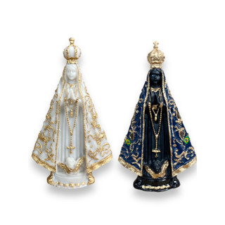 Imagem Nossa Senhora Aparecida Italiana Resina Nobre 15cm