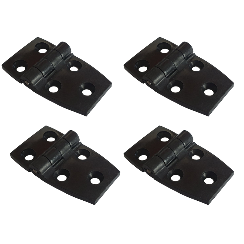 Kit 4 Dobradiça 5 Furos Nylon Plástico Abs P/ Barcos Lanchas