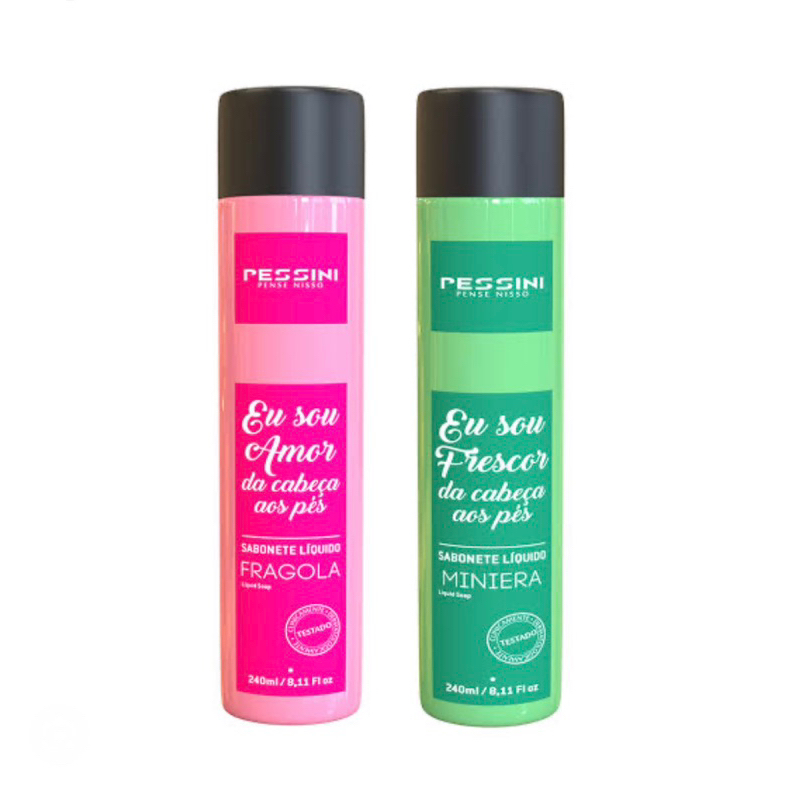 Sabonete Líquido Fragola Eu Sou Amor Banho de Espuma 240ml - Pessini em Oferta na Shopee
