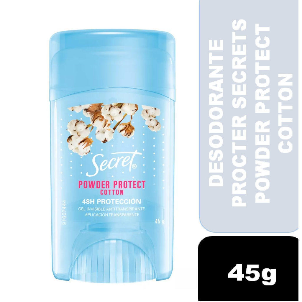 Desodorante Secret Powder Protect  Cotton 45g em Oferta na Shopee