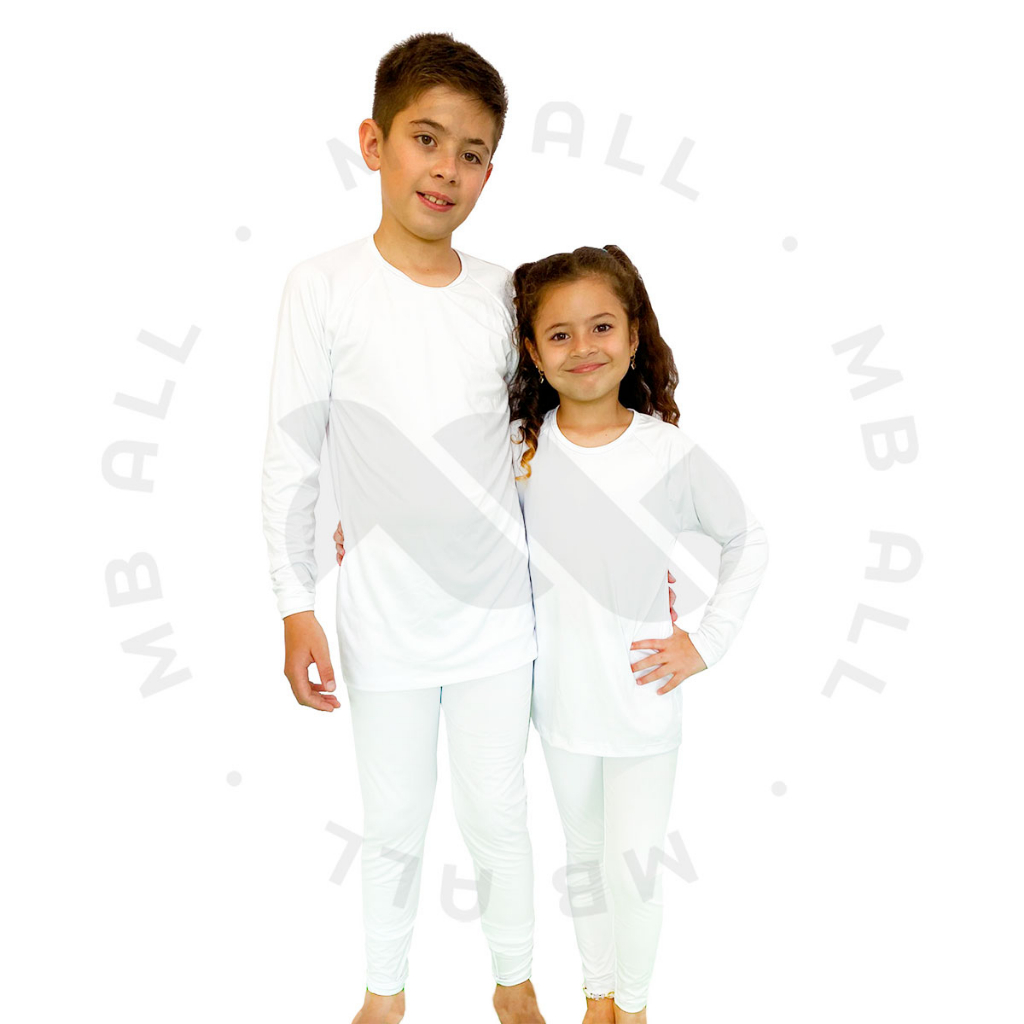 Conjunto Infantil Kids Juvenil Térmico Segunda Pele Pijama Inverno Frio Proteção Solar