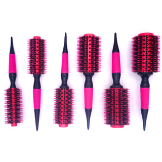 Escova Profissional Rosa Pra Cabelo de Cerdas Naturais de Javali Pra Escovação Penteados Cabelereiro em Oferta na Shopee
