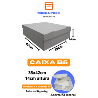 Pacote com 10 Caixas Papelão B5 (35x42x14cm) 10un Embalagem para Bolo e Tortas em Oferta na Shopee