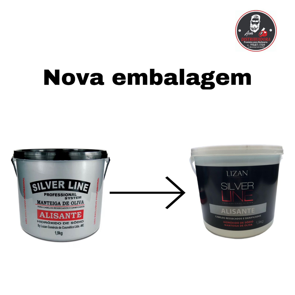 CREME SILVER LINE ALISANTE 1,9KG em Oferta na Shopee