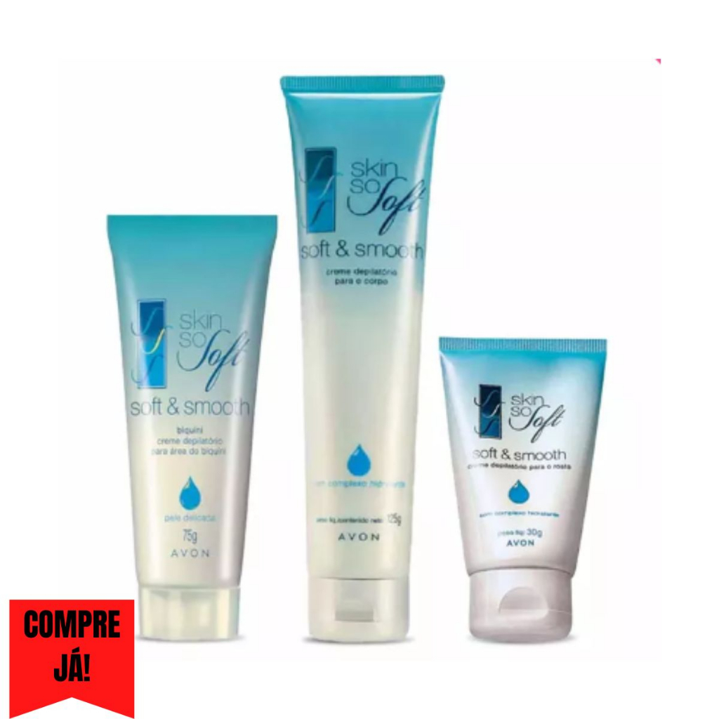 Creme Depilatório Para O Corpo, Rosto e Área do Biquíni Skin So Soft - ESCOLHA O SEU