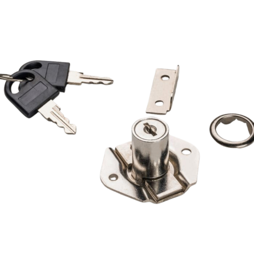 Fechadura P/ Gaveta Cano Longo Curto P/ Móveis Em Geral C/ Batente