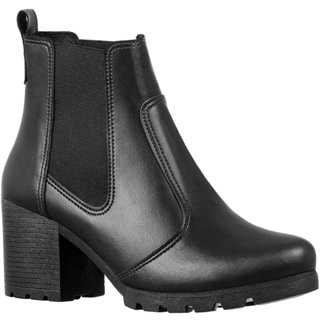 Bota Feminina Chelsea Elástico Salto Médio Macio Confortável em Oferta na Shopee