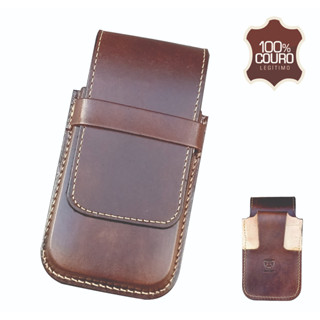Bainha Capa Para Celular Em Couro Legítimo Bovino Premium