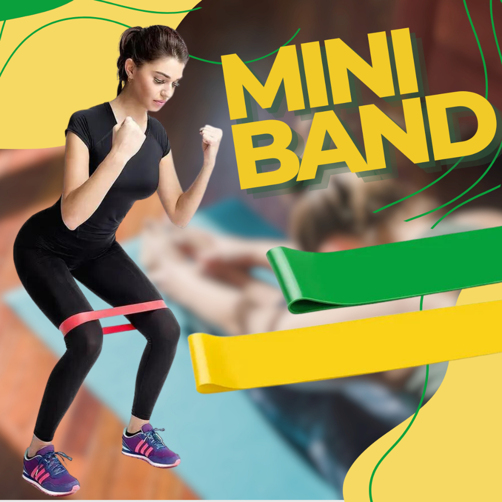 Faixa Elástica de Resistência Mini Band para Treino Yoga Pilates Treino Academia Musculação