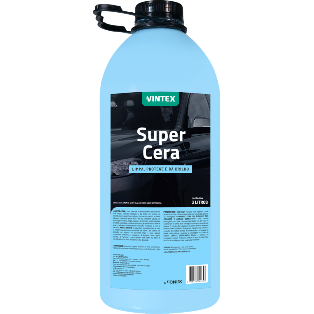 Super Cera Vonixx Vintex Liquida Automotiva 3L em Oferta na Shopee
