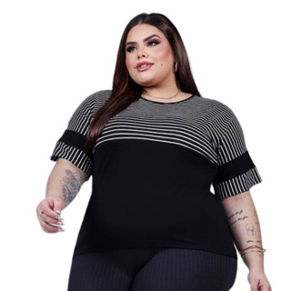 Blusa Plus Size Feminina Moda Evangélica. Camisa Plus Size Femina Evangélica.