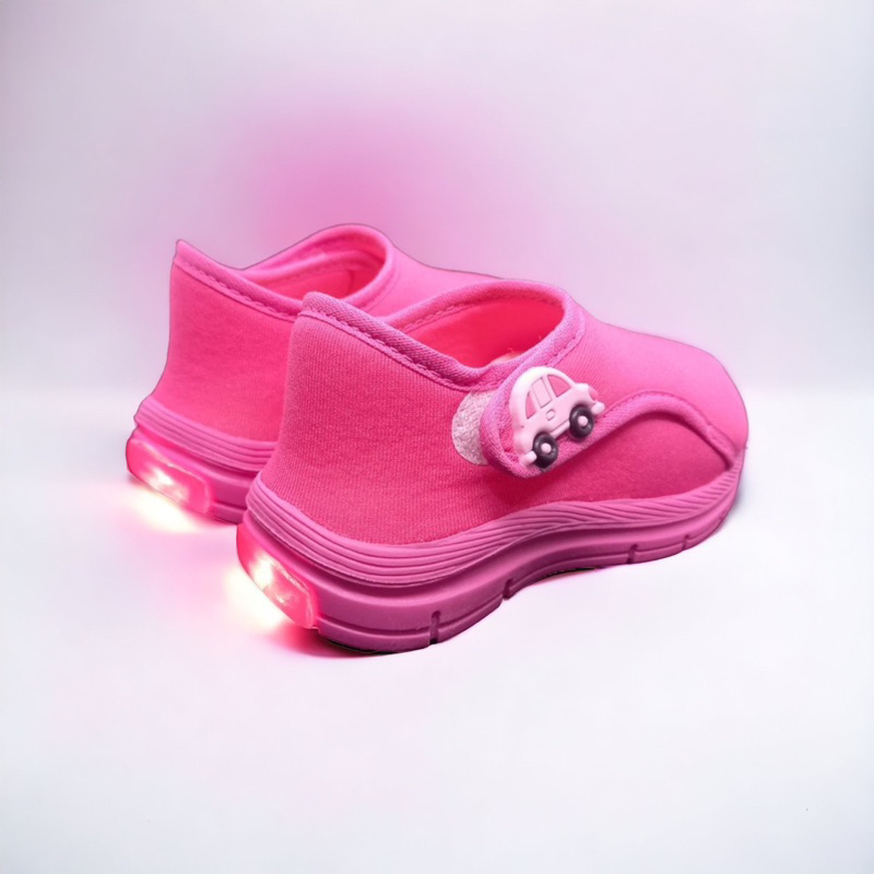 Tenis infantil menina de led calce facil confortavel luzinha
