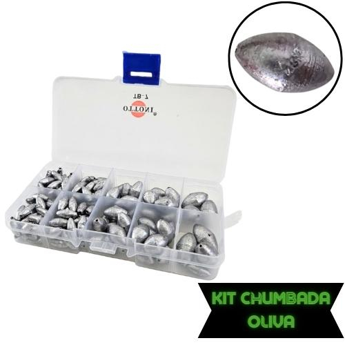 Kit de Pesca Chumbadas Oliva Diversas Com Estojo Organizador Caixa Multiuso Acessório Pescaria em Oferta na Shopee