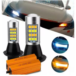 Lâmpada led drl com seta o laranja luz diurna lanterna led Ba15s 1156 P21w 1 Polo Branco O PAR