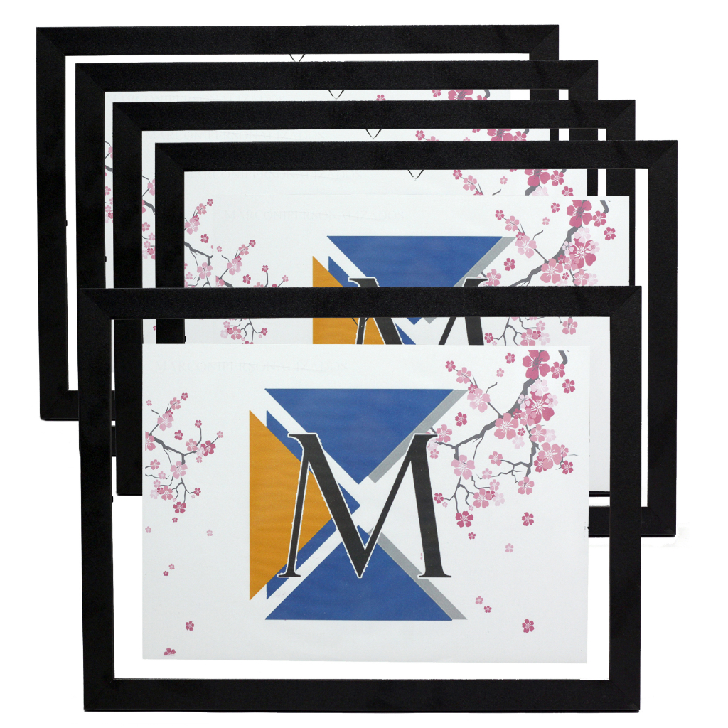 Kit com 5 molduras vidro a vidro 25x34 - Certificado, diploma... em Oferta na Shopee