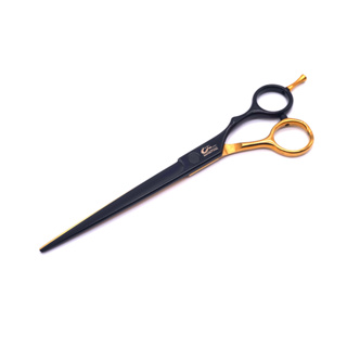 Tesoura Umi Profissional 7 Polegadas Cor Preto Dourado Para Barbeiro e Cabelereiro Cortar e Desfiar Cabelo em Oferta na Shopee